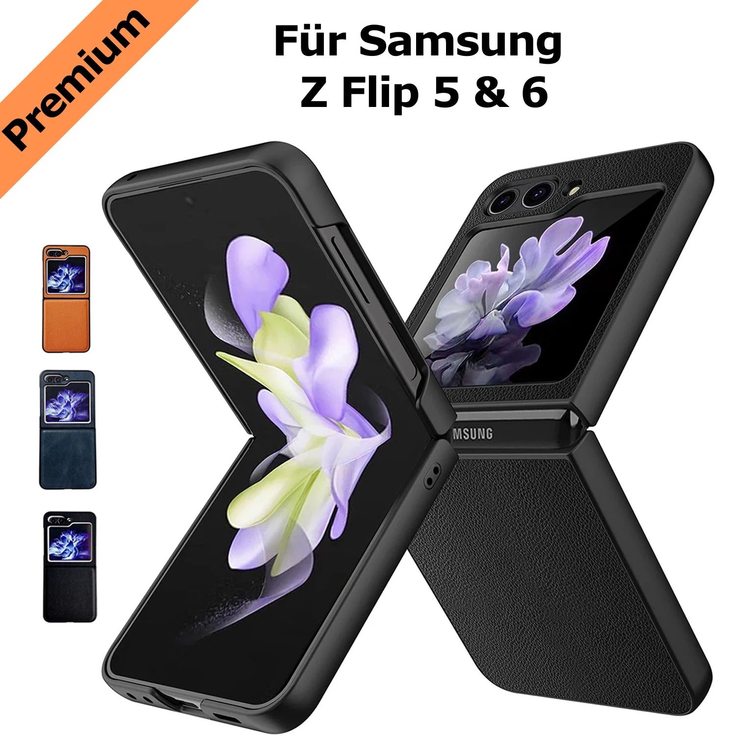 Case for Samsung Galaxy Z Flip 5 / 6 leather look case mobile phone protective case cover