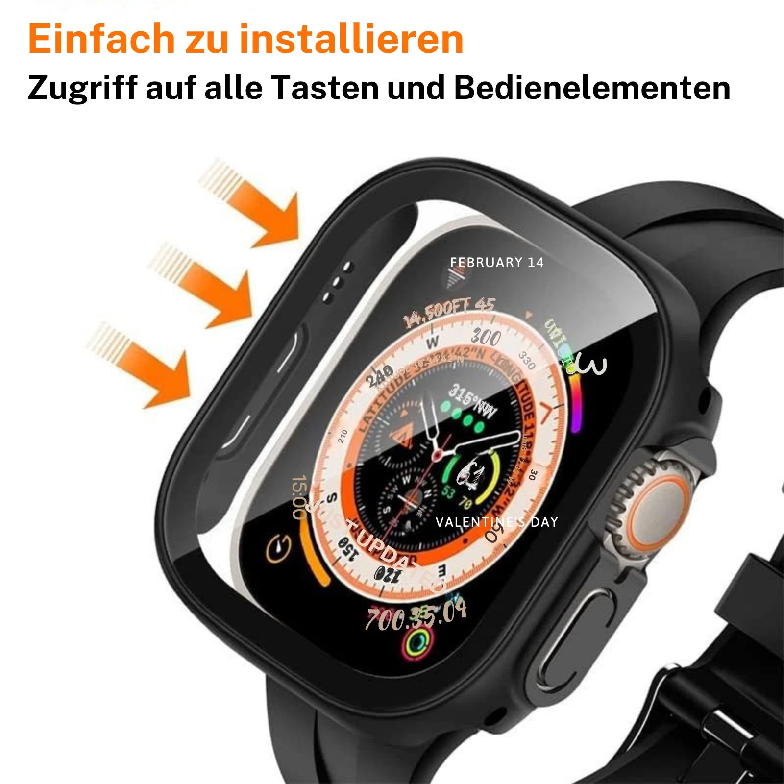 Schutzhülle für Apple Watch Ultra 1 / Ultra 2 49 mm Case Cover Hülle Voll Schutz