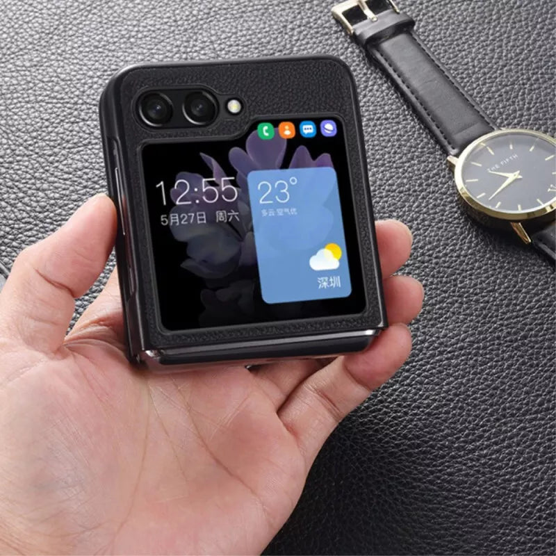 Case for Samsung Galaxy Z Flip 5 / 6 leather look case mobile phone protective case cover