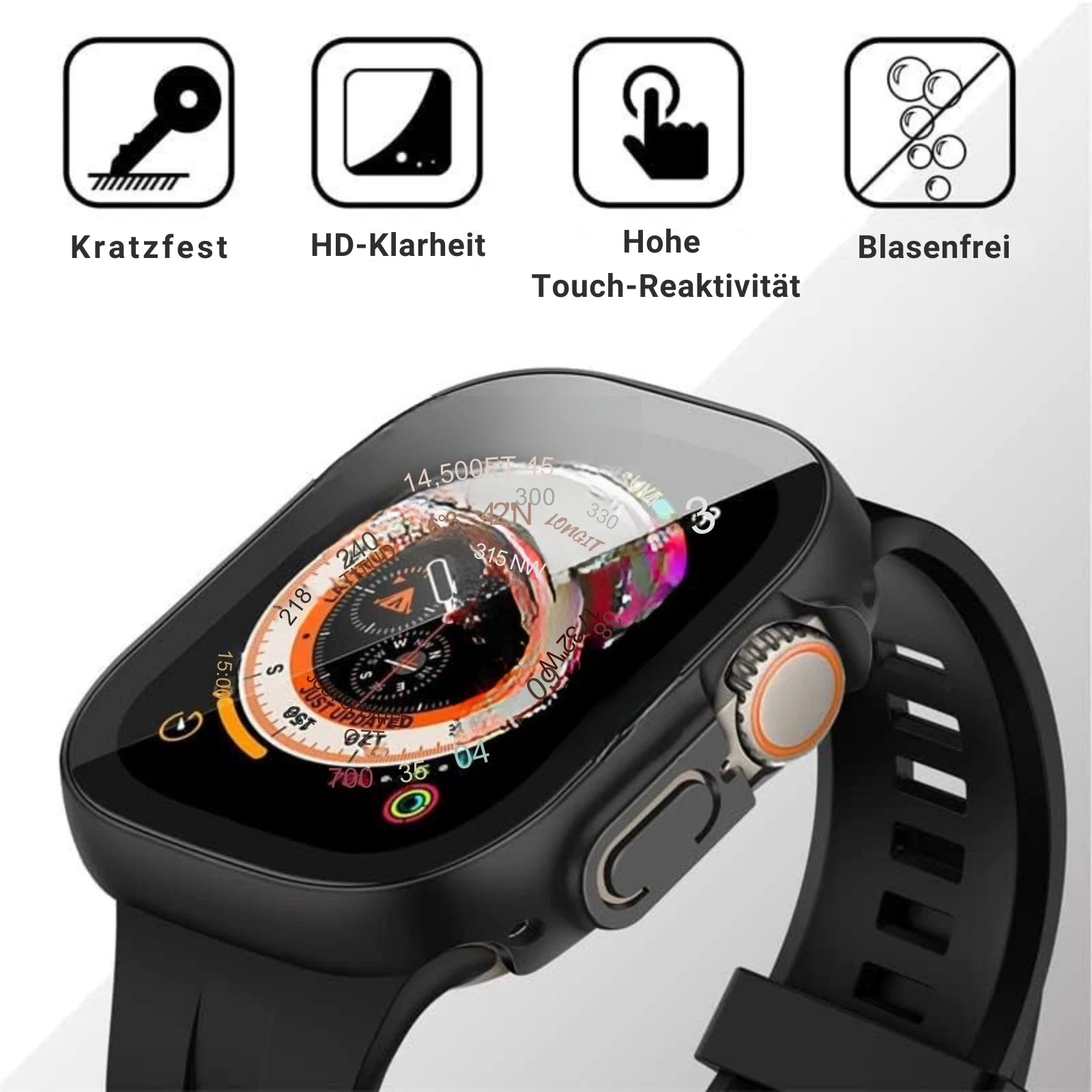 Schutzhülle für Apple Watch Ultra 1 / Ultra 2 49 mm Case Cover Hülle Voll Schutz