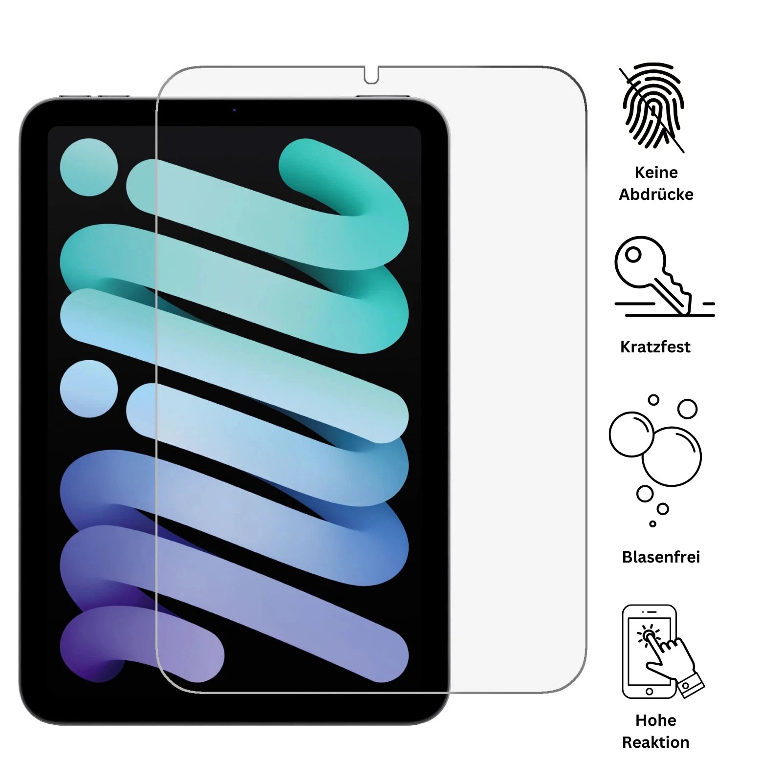 2x Panzerfolie für Apple iPad Mini 7 2024 Mini 6 2021 Display Echt Schutzglas 9H