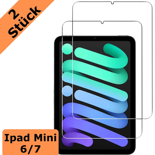 2x Panzerfolie für Apple iPad Mini 7 2024 Mini 6 2021 Display Echt Schutzglas 9H