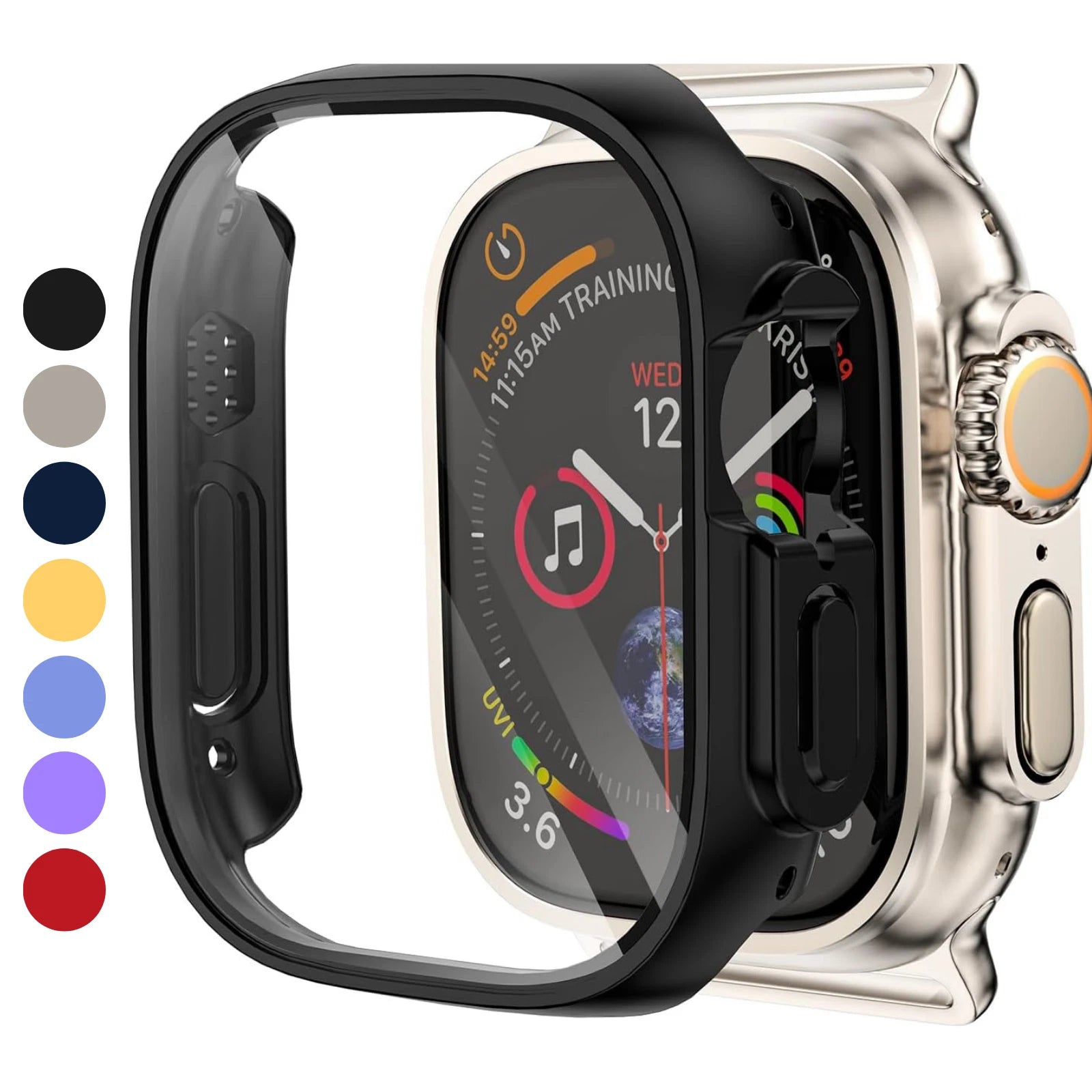 Schutzhülle für Apple Watch Ultra 1 / Ultra 2 49 mm Case Cover Hülle Voll Schutz